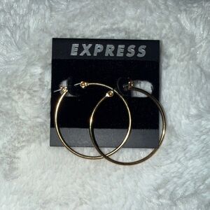 EXPRESS gold hoops surgical steel new!